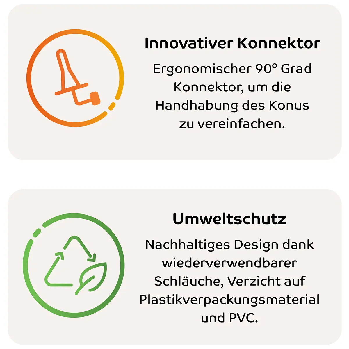 Innovativer Konnektor Umweltschutz